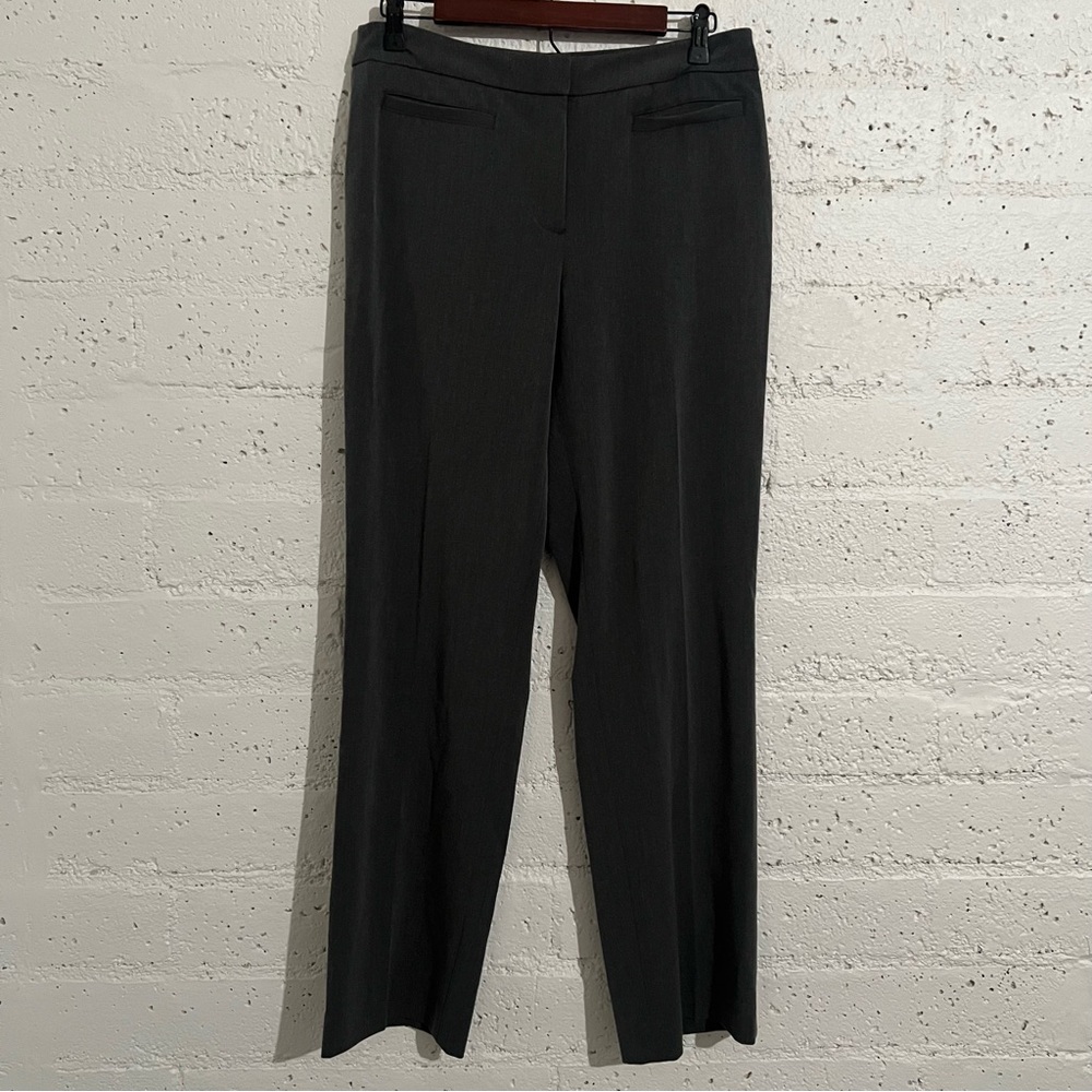 Anne Klein Womens Dress Pants 8 Gray Stretch Career Rayon Blend Q5